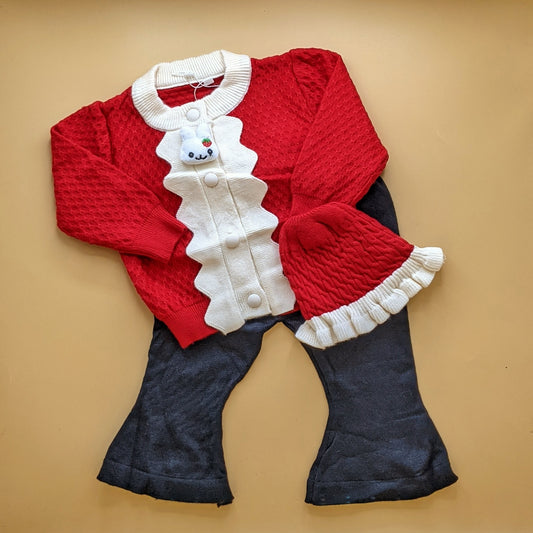 2 Piece Imported Woolen Suit with Cap - Kitty 😺