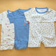 Pack of 3 Rompers/Sleep Suits Half Sleeves - Mom, Dad, Me - Blue
