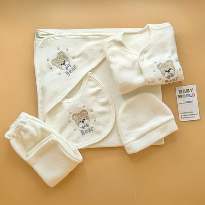 Baby Starter Set - 5 Pieces - Bear - White - Winter