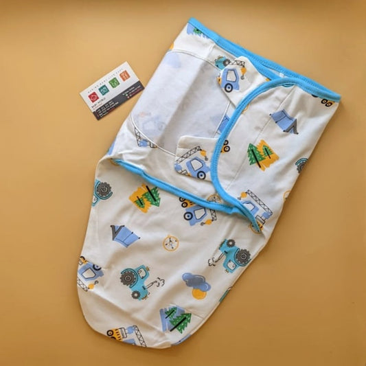 Swaddle Wrap - Loading Truck 🚒 - White