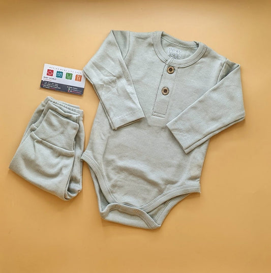 Premium Quality 2 Piece Ribbed (Long Sleeve Bodysuit & Pant) - Winter
