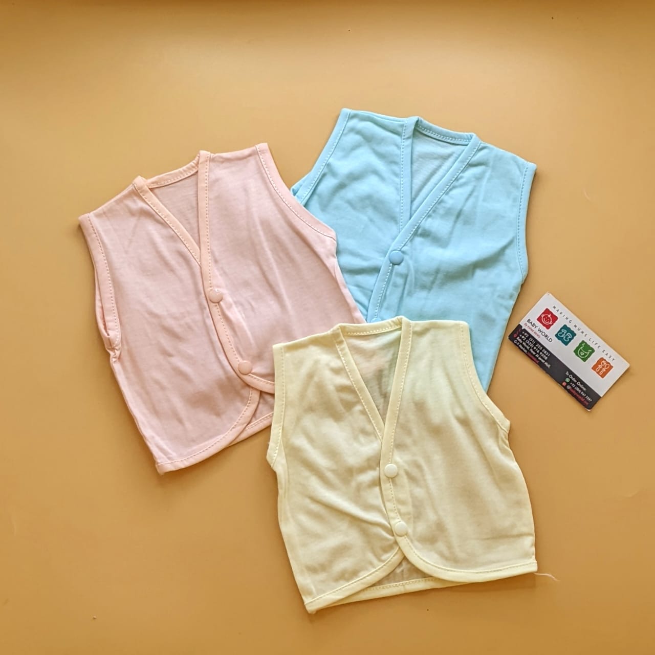 Pack of 3 Vests - Sleeveless - Multicolor(Assorted)