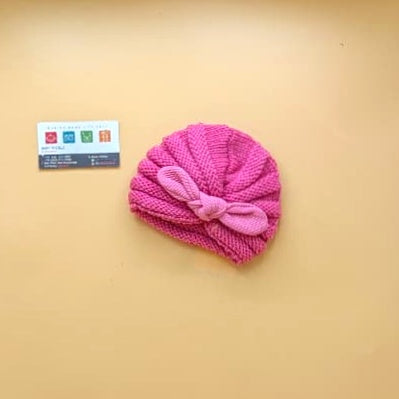 Baby Wool Cap - Bow - Winter