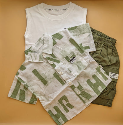 Baby Relaxed Fit 3 Pieces Co-Ord Set - 1979