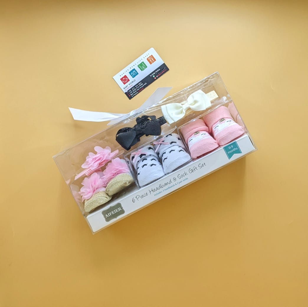 Pack of 3 Booties & Headbands Set