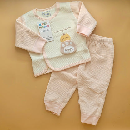 2 Pieces Premium Baby Suit - hold my hands - Winter