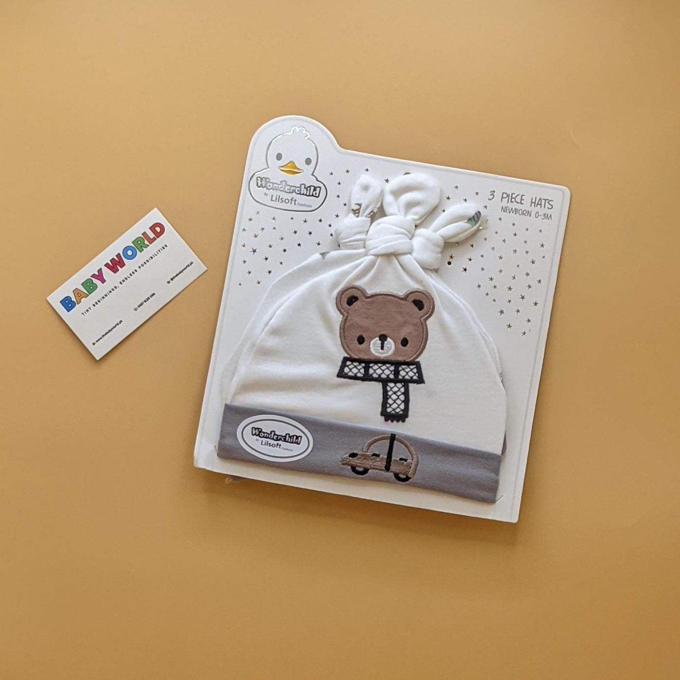 Pack of 3 Caps - Bear 🐻