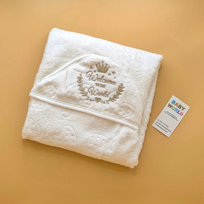 Baby Hooded Winter Wrapping Sheet/Blanket - Welcome to the World