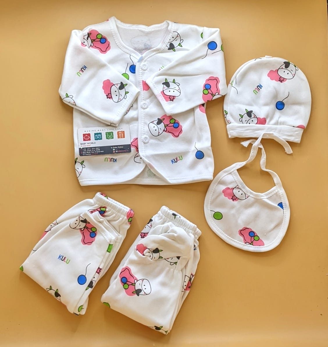 5 Pieces Suit Set - Winter - Balloon/Cow 🐮