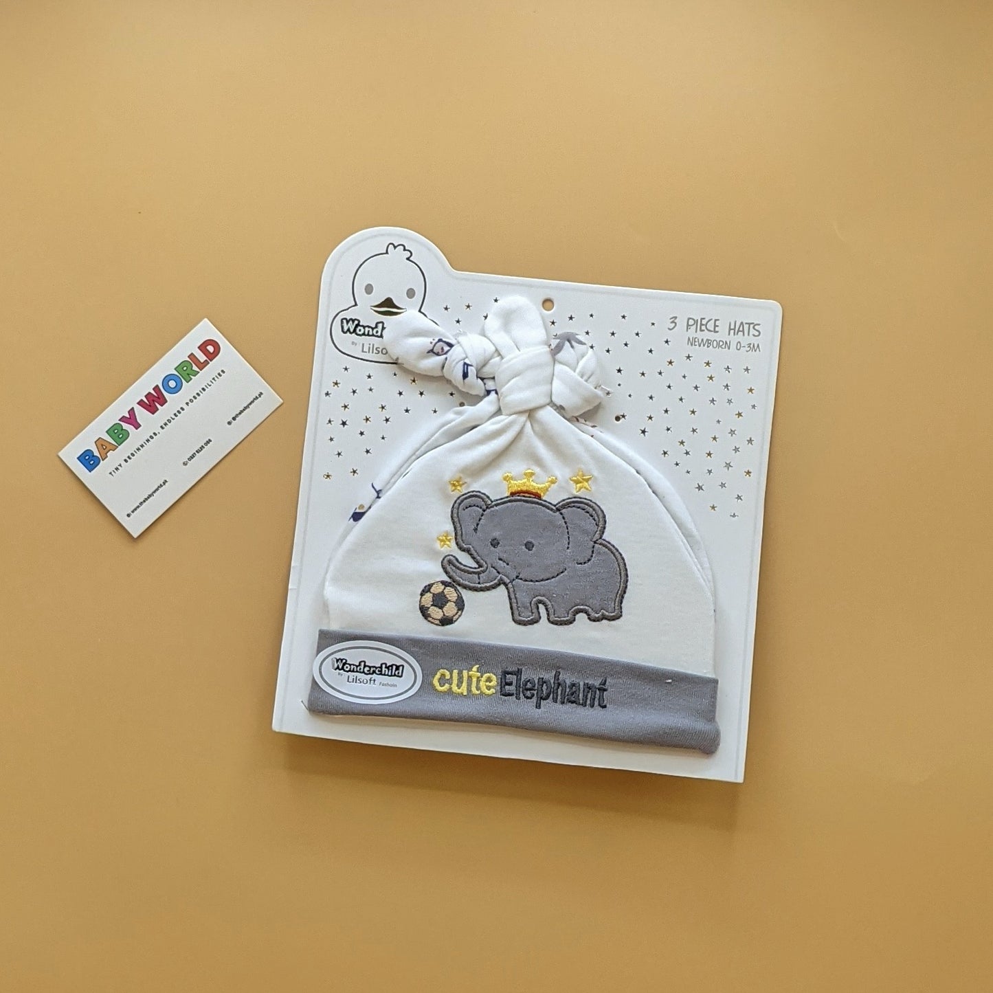 Pack of 3 Caps - Cute Elephant 🐘