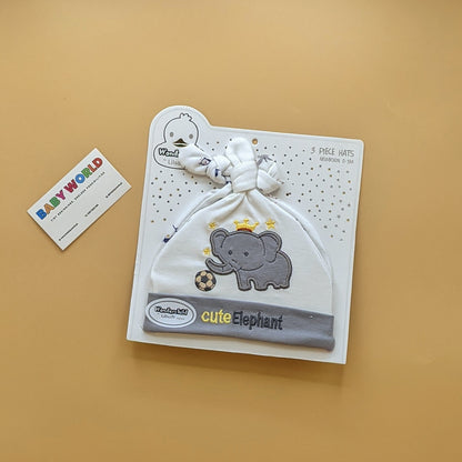 Pack of 3 Caps - Cute Elephant 🐘