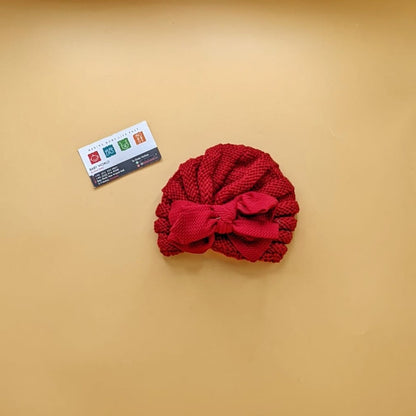 Baby Wool Cap - Bow Large - Winter