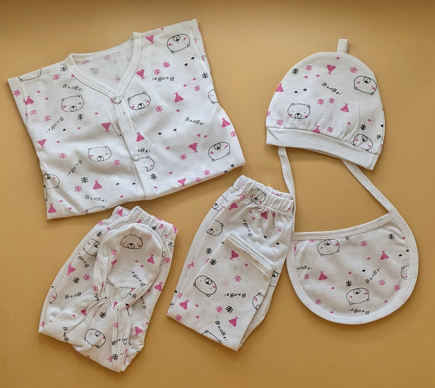 5 Pieces Starter/Suit Set - Bear/Trees