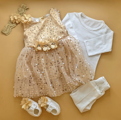 5 Pieces Frock Set