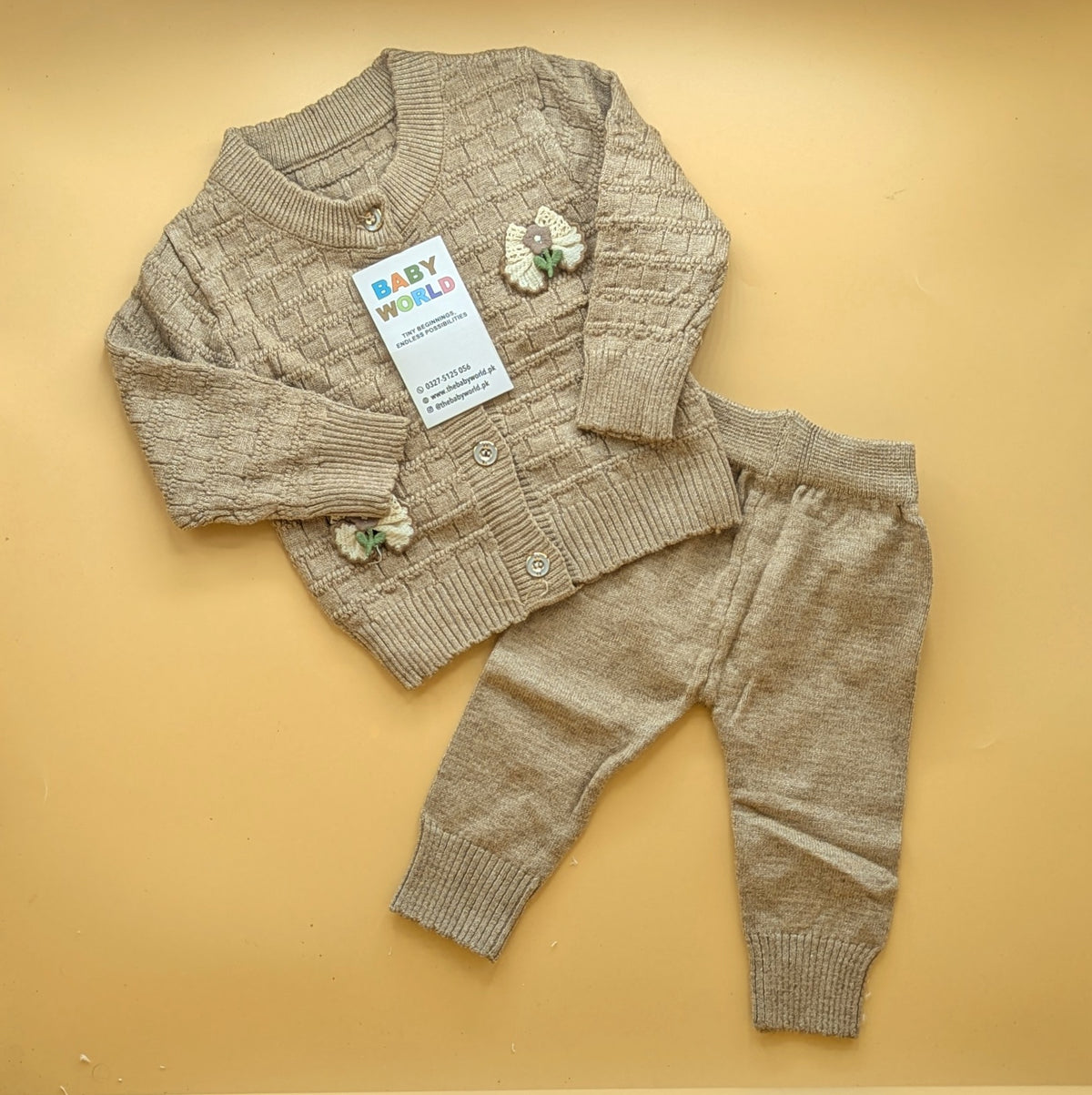 Baby 2 Piece Imported Woolen Suit - Rose - Winter