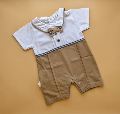 Romper - Half Sleeves - Bow