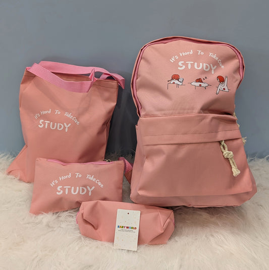 Bagpack with Carry Bag, Geometry Box, and Bottle Cover