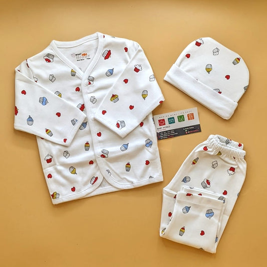2 Pieces Suit with Cap - Cupcake 🧁