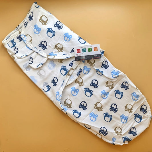 Swaddle Wrap - Cars 🚗 - White