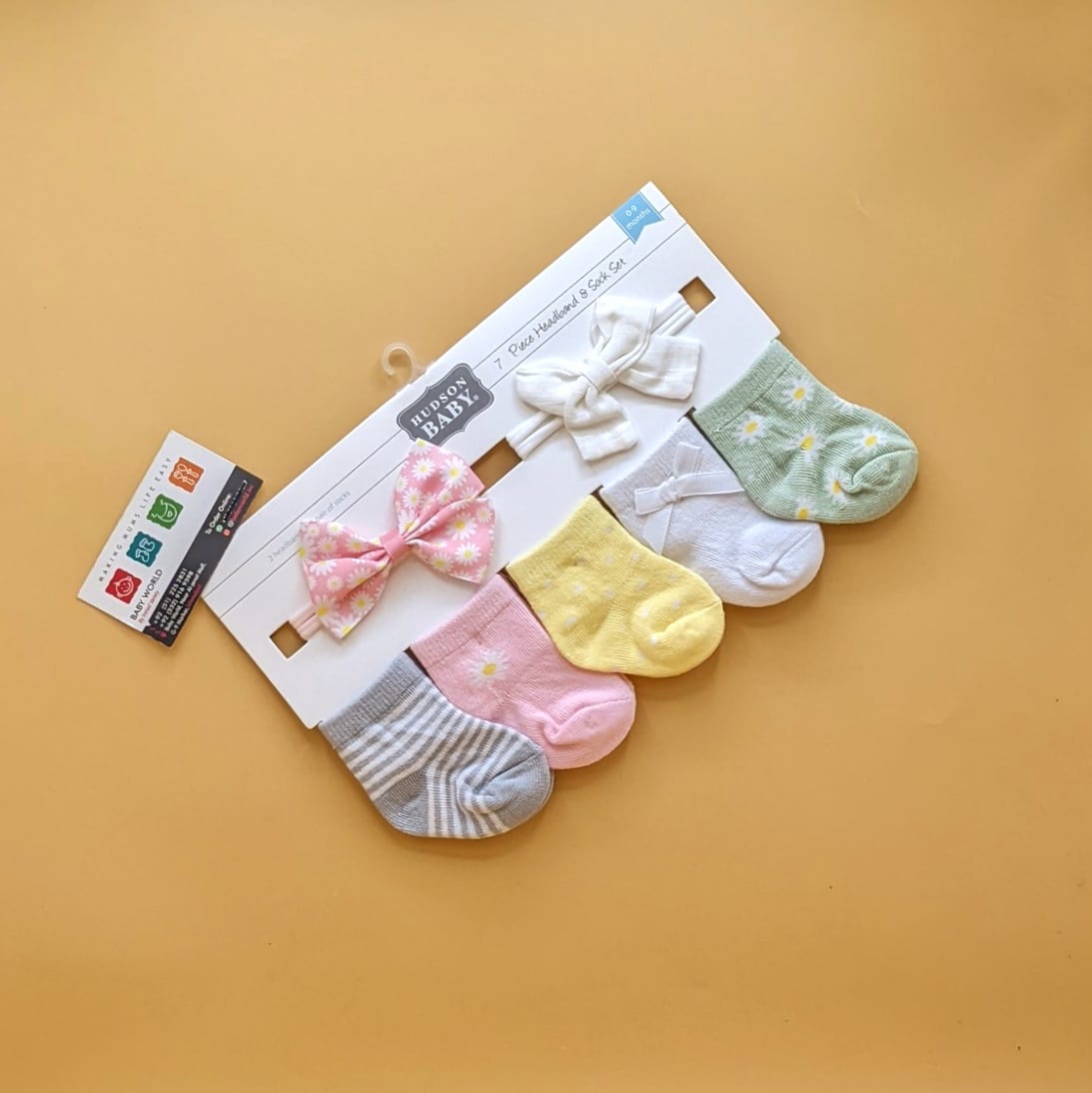 Pack of 5 Socks & 2 Headbands Set