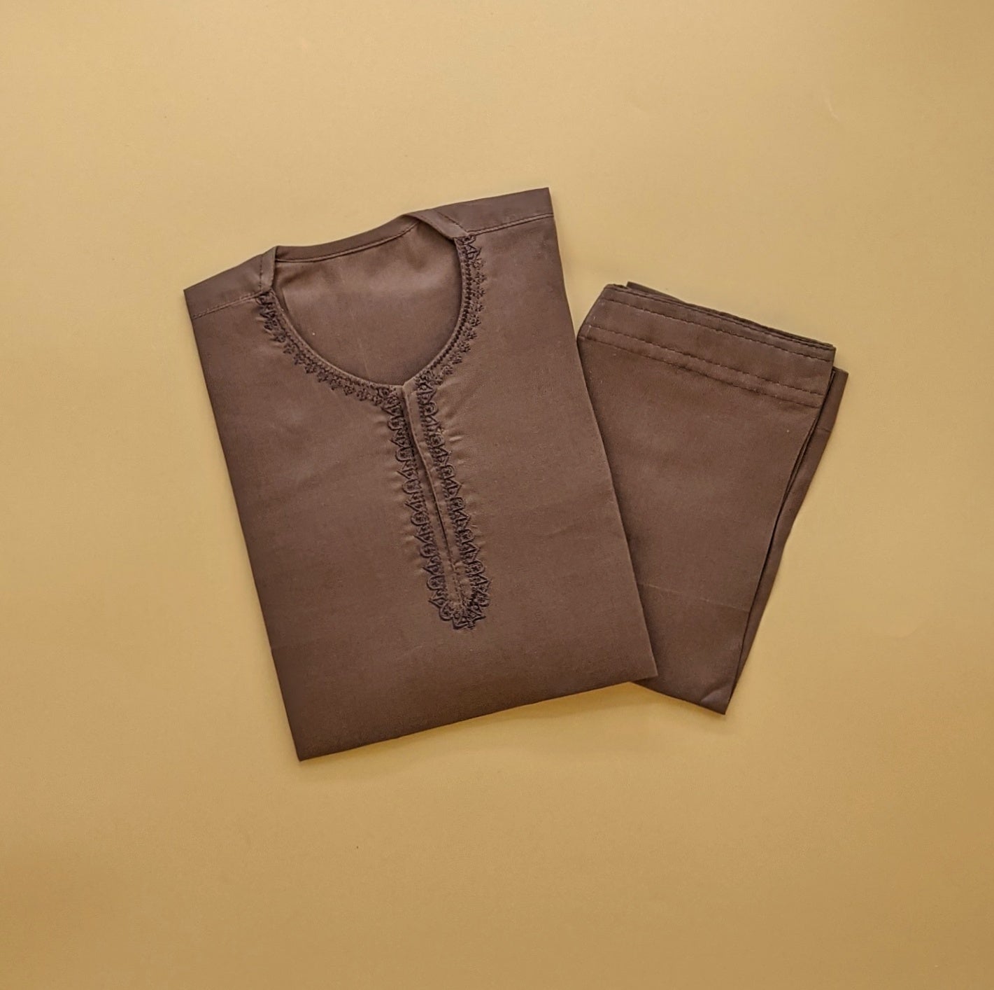 Kameez Shalwar - Red Brown
