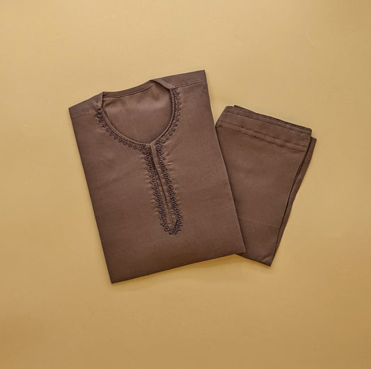 Kameez Shalwar - Red Brown