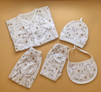 5 Pieces Starter/Suit Set - Bear/Trees