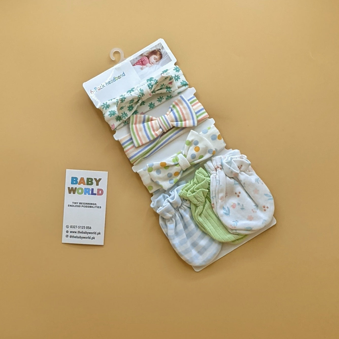 Pack of 3 Headbands Set & Mittens