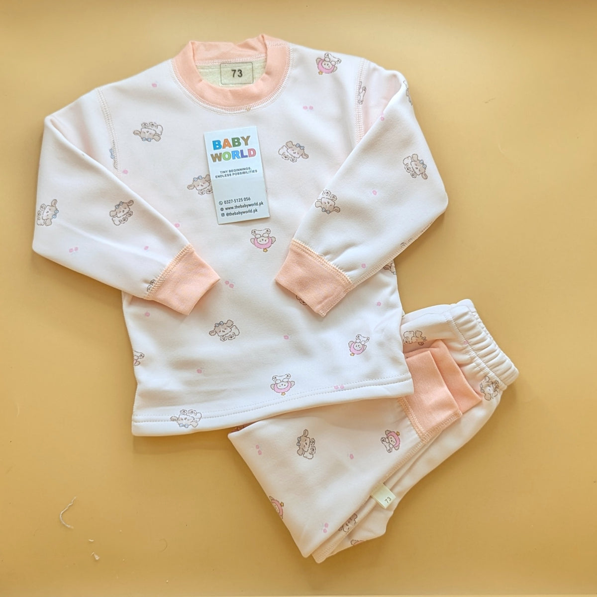 2 Pieces Premium Baby Suit - Puppy - Winter