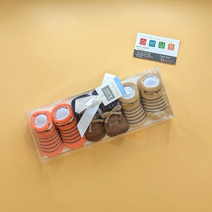 Premium Quality Baby Pack of 3 Booties Set