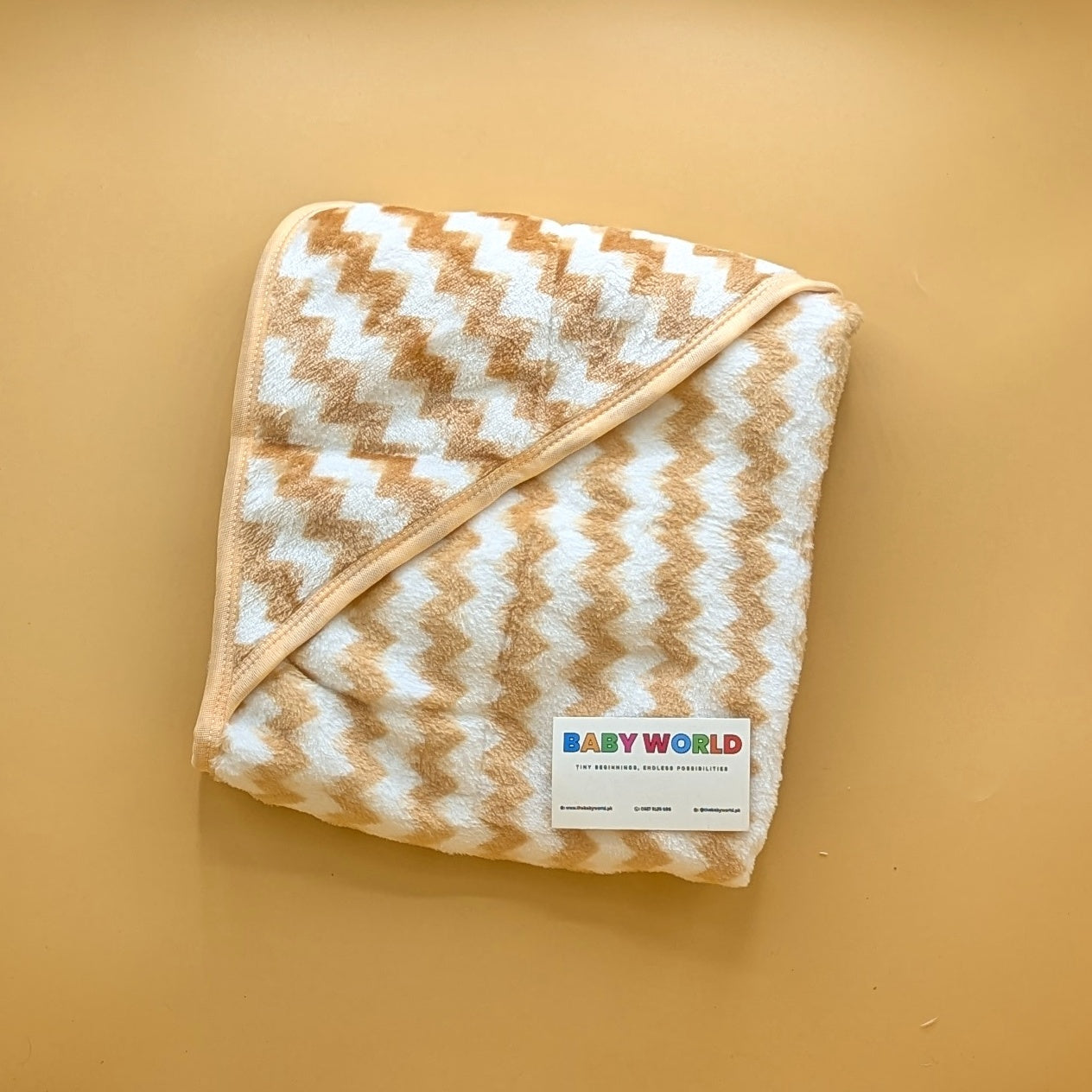 Baby Winter Hooded Wrapping Sheet/Ac Blanket - Zigzag Pattern