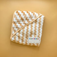 Baby Winter Hooded Wrapping Sheet/Ac Blanket - Zigzag Pattern