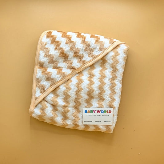 Baby Winter Hooded Wrapping Sheet/Ac Blanket - Zigzag Pattern