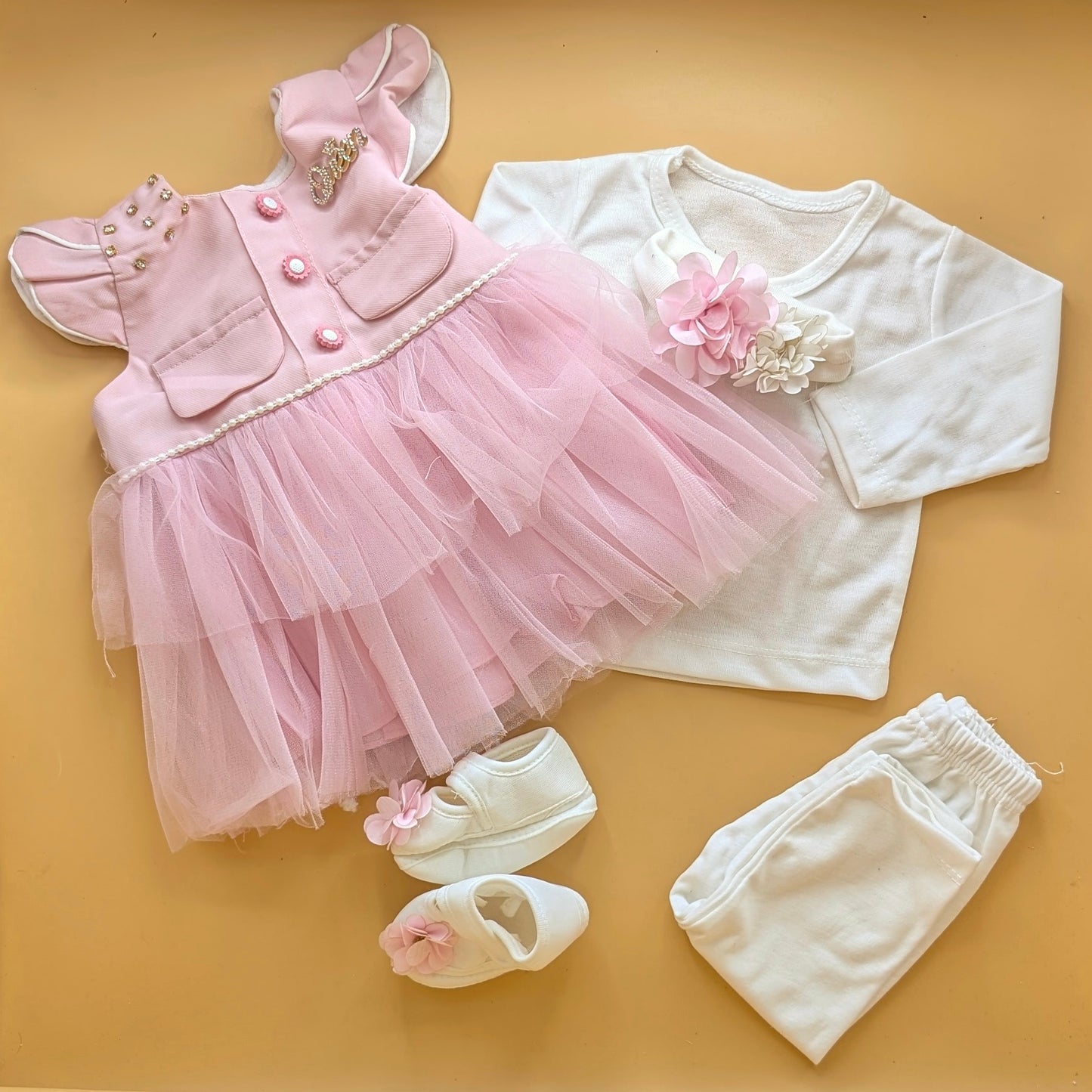 5 Pieces Frock Set - Queen 👑