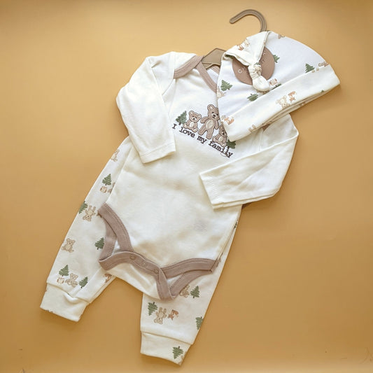 Bodysuit, Pant, & Cap Set - Bear 🐻