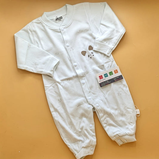 Soft Blended Cotton Baby Romper - Full Sleeves - Panda 🐼