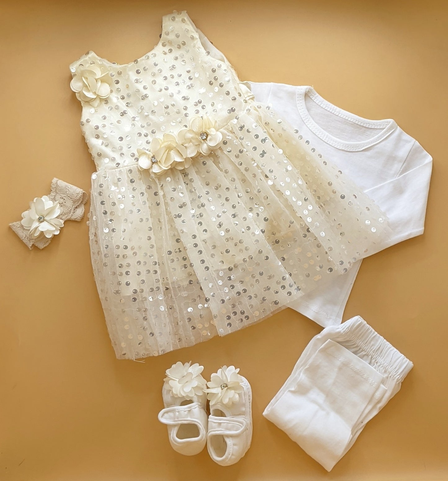 5 Pieces Frock Set