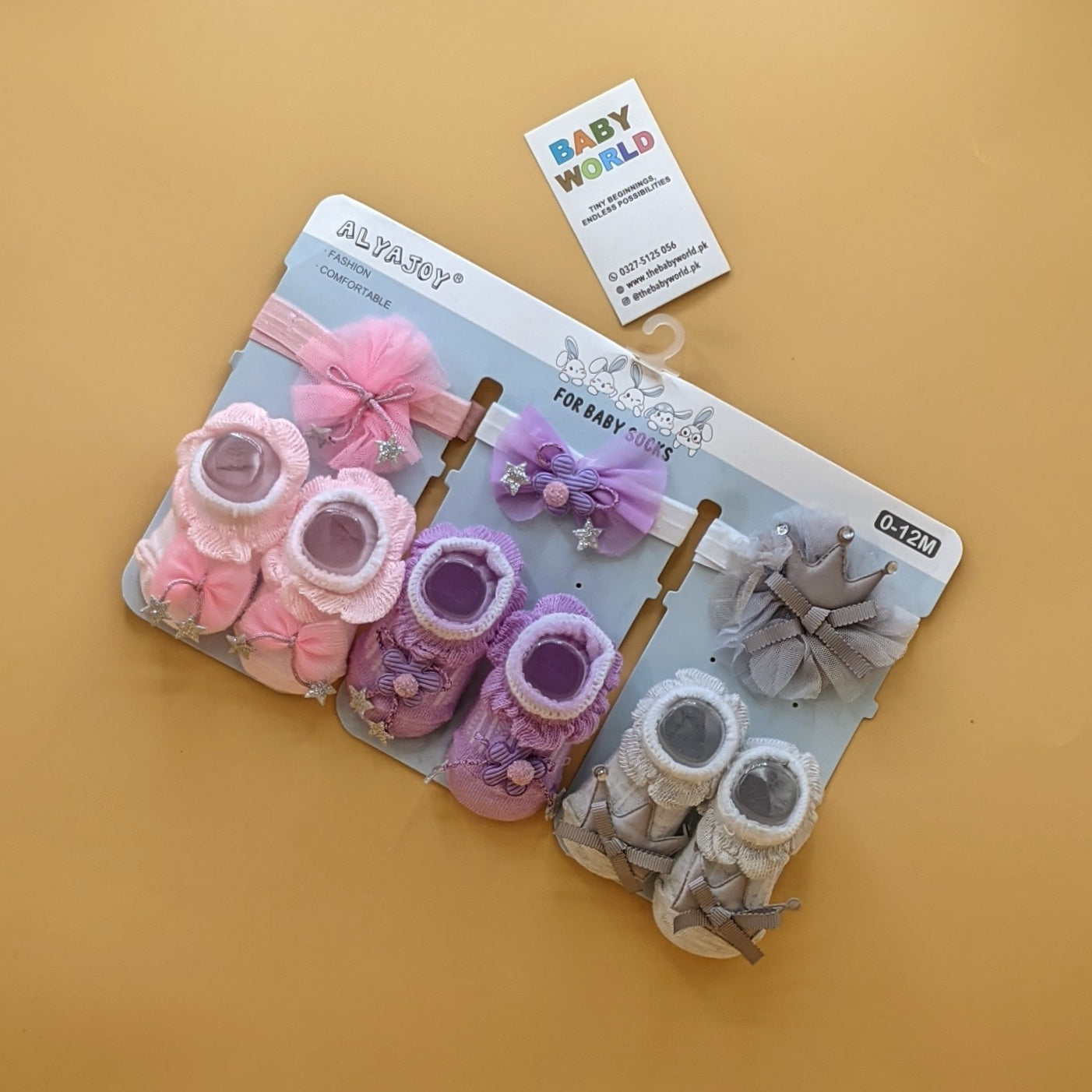 Pack of 3 Booties & Headbands Set
