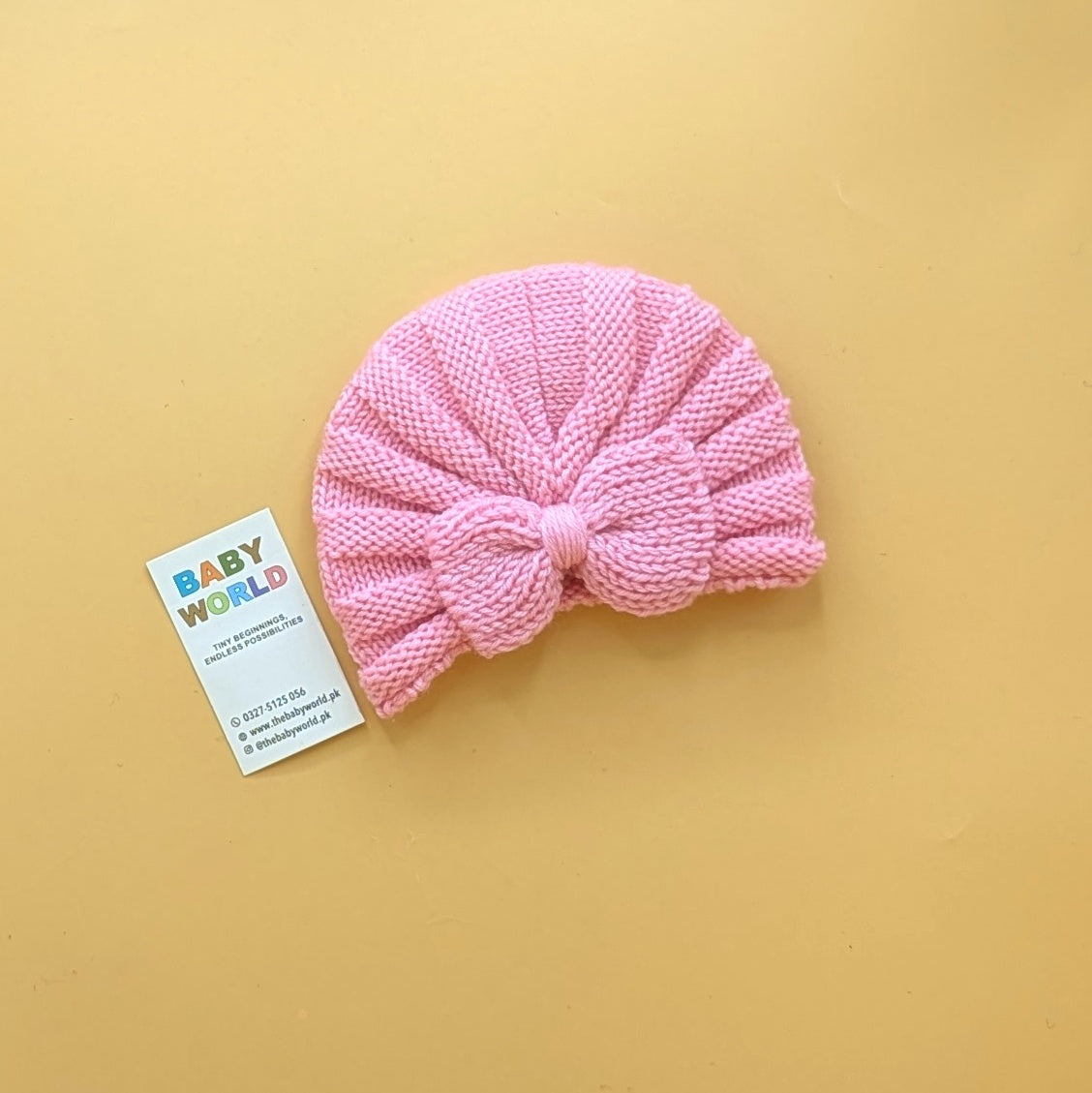 Baby Wool Cap - Bow - Winter