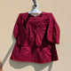 2 Pieces Baby Girl Embroidered Frock with Shalwar - Deep Maroon