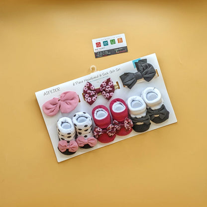 Pack of 3 Booties & Headbands Set