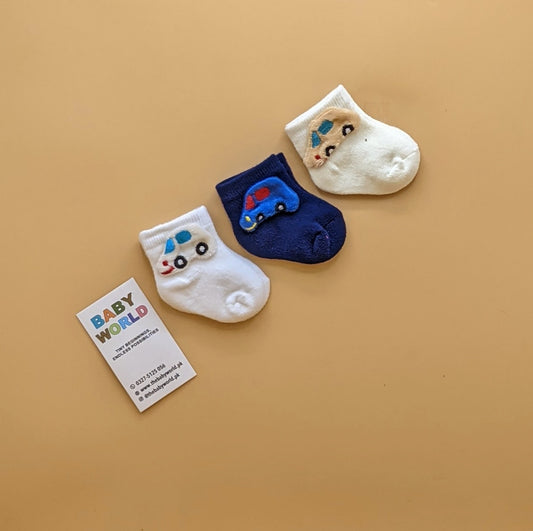 Pack of 3 Socks - Cars 🚗