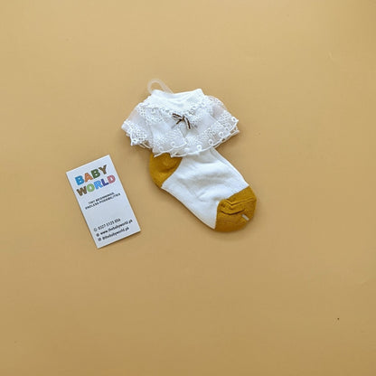 Baby Frilly Socks Pair - Bow