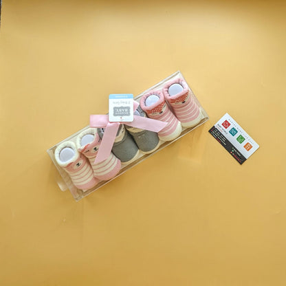 Premium Quality Baby Pack of 3 Booties Set