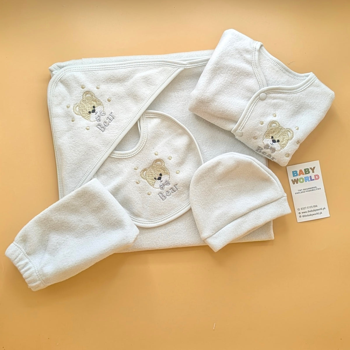 Baby Starter Set - 5 Pieces - Bear - White - Winter