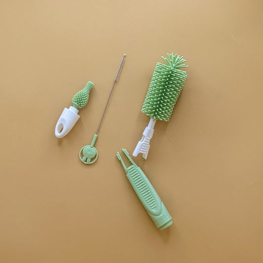 3 Pieces All Purpose Silicone Bottle & Teat Cleaning Brush