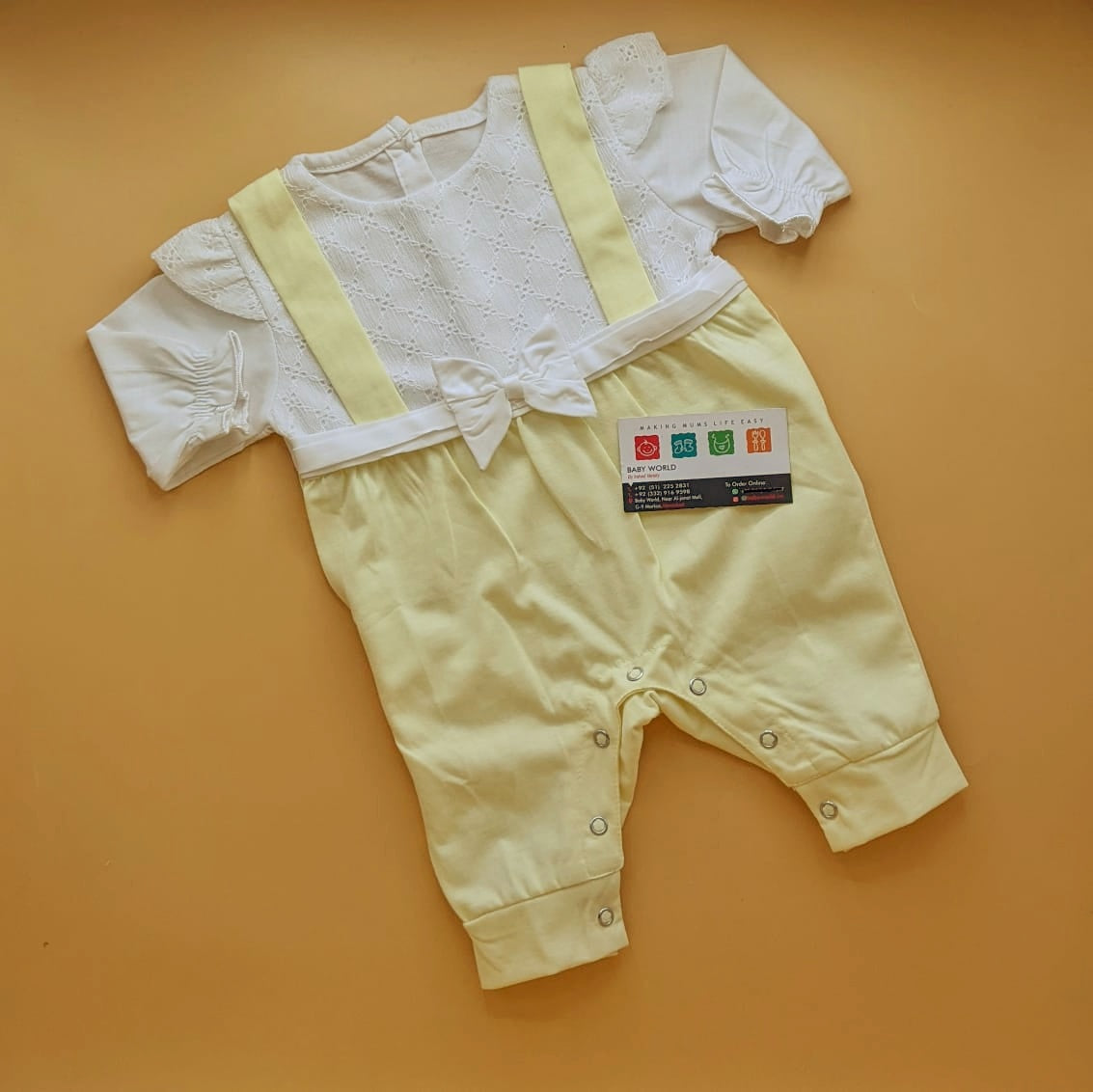Romper - Full Sleeves - Bow/Stripes