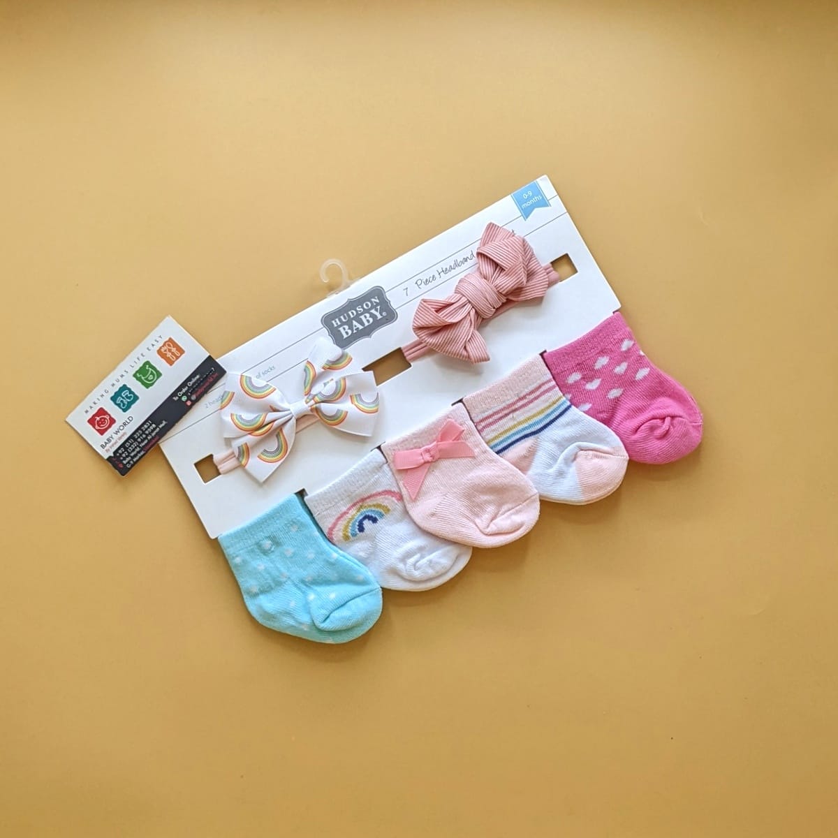 Pack of 5 Socks & 2 Headbands Set