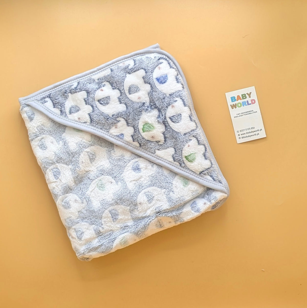 Baby Hooded Wrapping Sheet/Blanket - Winter - Elephant  🐘