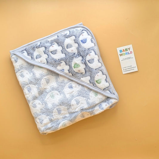 Baby Hooded Wrapping Sheet/Blanket - Winter - Elephant  🐘